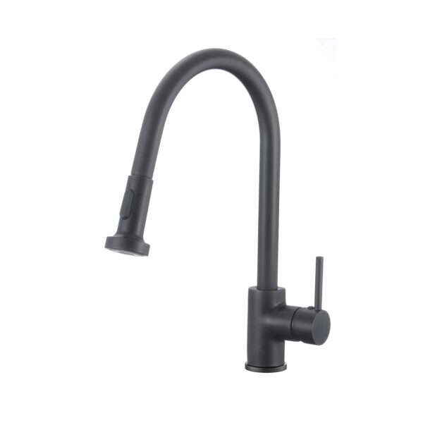 Black pull-out kitchen mixer, model 82H13-MB-6